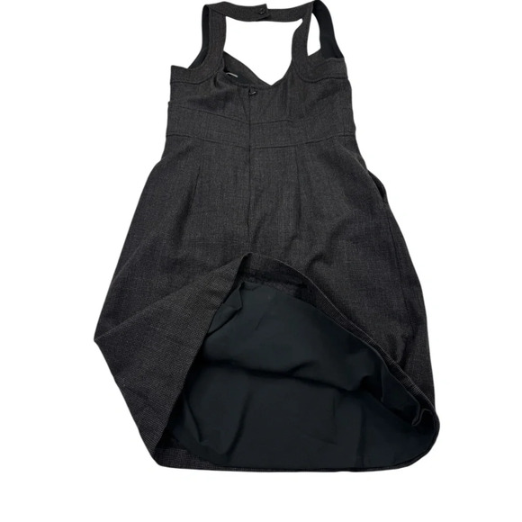 Rebecca Taylor Charcoal Sheath Wool V-neck Dress - Picture 8 of 12